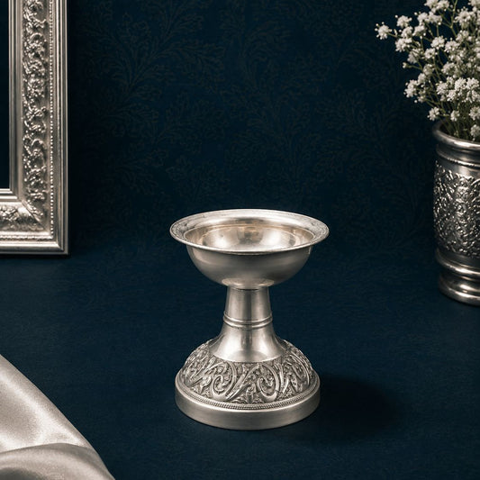 Heritage Pedestal Sterling Silver Diya